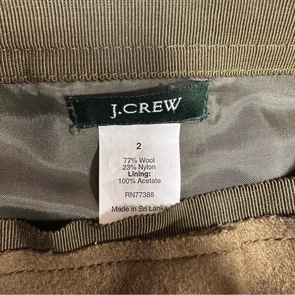 J.CREW Green Mini Skirt with Pockets Size 2 - Picture 3 of 5